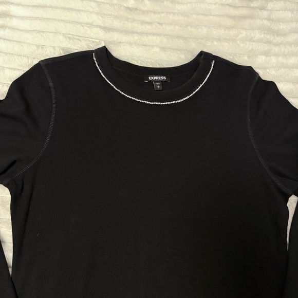 Express Black Long Sleeve Dress - Picture 2 of 2